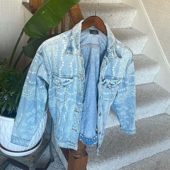 Wild Fable Oversized Bohemian Jean Jacket - Picture 3 of 11